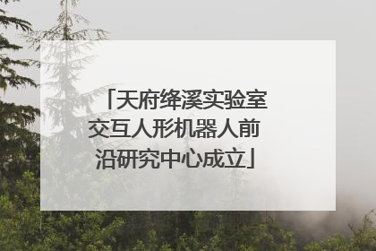 天府绛溪实验室交互人形机器人前沿研究中心成立