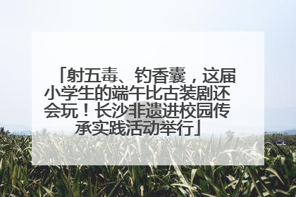 射五毒、钓香囊，这届小学生的端午比古装剧还会玩！长沙非遗进校园传承实践活动举行