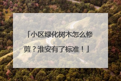 小区绿化树木怎么修剪？淮安有了标准！