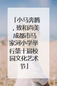 小马奔腾，致和尚美 成都市马家河小学举行第十届校园文化艺术节