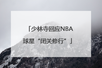 少林寺回应NBA球星“闭关修行”