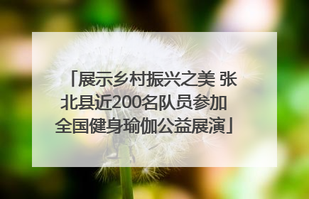 展示乡村振兴之美 张北县近200名队员参加全国健身瑜伽公益展演