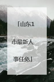山东1市最新人事任免