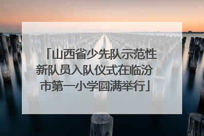 山西省少先队示范性新队员入队仪式在临汾市第一小学圆满举行