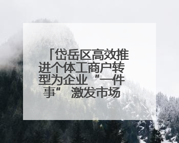 岱岳区高效推进个体工商户转型为企业“一件事” 激发市场主体新活力