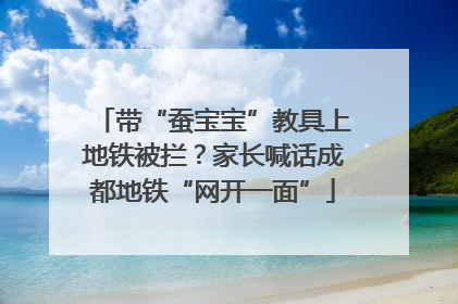 带“蚕宝宝”教具上地铁被拦？家长喊话成都地铁“网开一面”