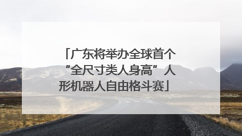 广东将举办全球首个“全尺寸类人身高”人形机器人自由格斗赛