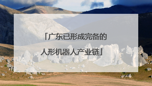广东已形成完备的人形机器人产业链