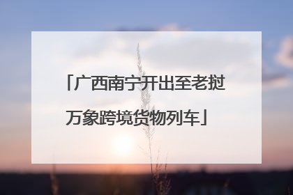 广西南宁开出至老挝万象跨境货物列车