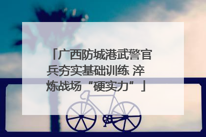 广西防城港武警官兵夯实基础训练 淬炼战场“硬实力”