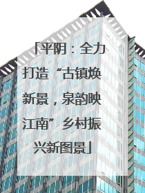 平阴：全力打造“古镇焕新景，泉韵映江南”乡村振兴新图景