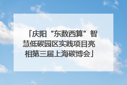 庆阳“东数西算”智慧低碳园区实践项目亮相第三届上海碳博会
