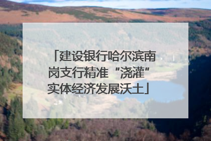 建设银行哈尔滨南岗支行精准“浇灌”实体经济发展沃土