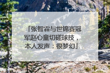 张智霖与世锦赛冠军赵心童切磋球技，本人发声：很梦幻