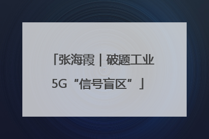 张海霞｜破题工业5G“信号盲区”