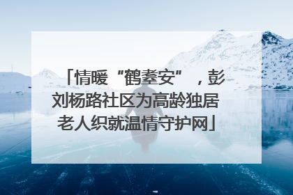 情暖“鹤耋安”，彭刘杨路社区为高龄独居老人织就温情守护网