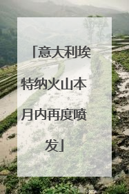 意大利埃特纳火山本月内再度喷发