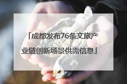 成都发布76条文旅产业链创新场景供需信息