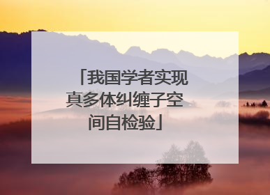 我国学者实现真多体纠缠子空间自检验