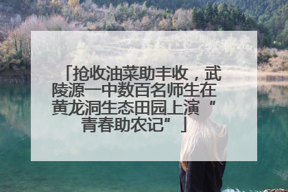抢收油菜助丰收，武陵源一中数百名师生在黄龙洞生态田园上演“青春助农记”