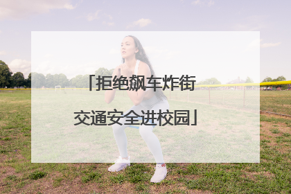 拒绝飙车炸街 交通安全进校园