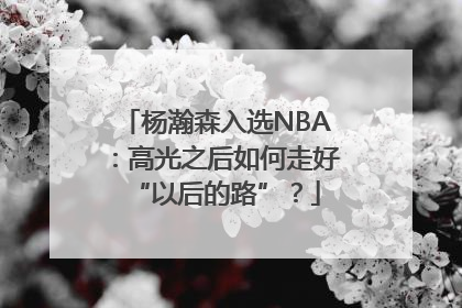 杨瀚森入选NBA：高光之后如何走好“以后的路”？