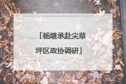 杨继承赴尖草坪区政协调研