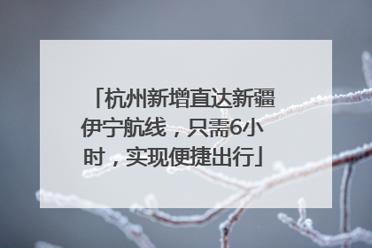 杭州新增直达新疆伊宁航线，只需6小时，实现便捷出行