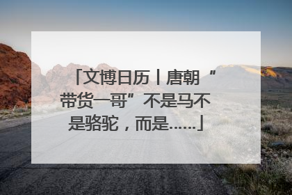 文博日历丨唐朝“带货一哥”不是马不是骆驼，而是……