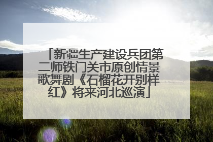 新疆生产建设兵团第二师铁门关市原创情景歌舞剧《石榴花开别样红》将来河北巡演