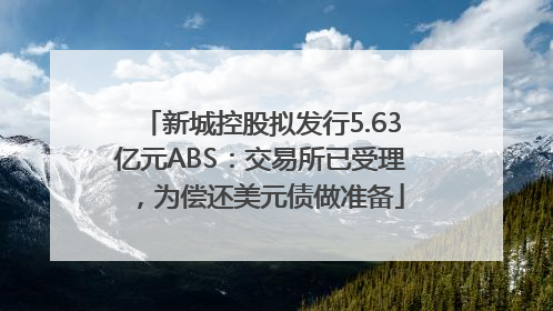 新城控股拟发行5.63亿元ABS：交易所已受理，为偿还美元债做准备
