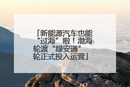 新能源汽车也能“过海”啦！渤海轮渡“绿安通” 轮正式投入运营