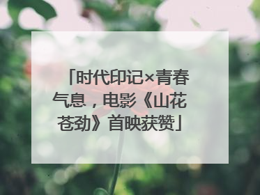 时代印记×青春气息，电影《山花苍劲》首映获赞