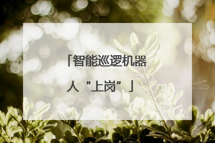 智能巡逻机器人“上岗”