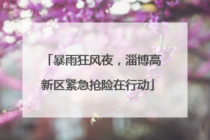 暴雨狂风夜，淄博高新区紧急抢险在行动