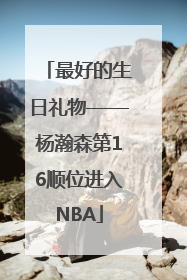 最好的生日礼物——杨瀚森第16顺位进入NBA