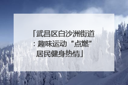武昌区白沙洲街道：趣味运动“点燃”居民健身热情