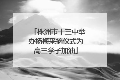 株洲市十三中举办杨梅采摘仪式为高三学子加油