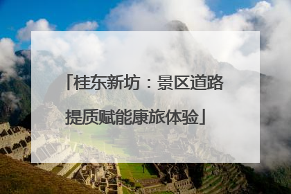 桂东新坊：景区道路提质赋能康旅体验