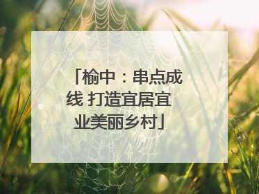 榆中：串点成线 打造宜居宜业美丽乡村