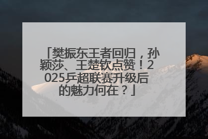 樊振东王者回归，孙颖莎、王楚钦点赞！2025乒超联赛升级后的魅力何在？