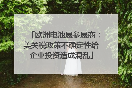 欧洲电池展参展商：美关税政策不确定性给企业投资造成混乱