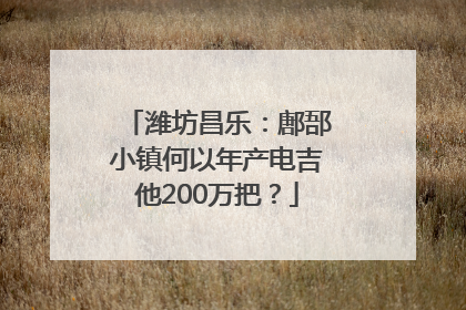 潍坊昌乐：鄌郚小镇何以年产电吉他200万把？