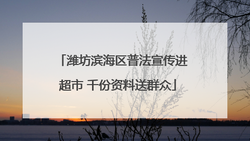 潍坊滨海区普法宣传进超市 千份资料送群众