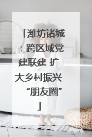潍坊诸城：跨区域党建联建 扩大乡村振兴“朋友圈”