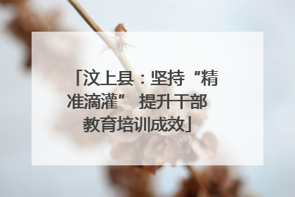 汶上县：坚持“精准滴灌” 提升干部教育培训成效