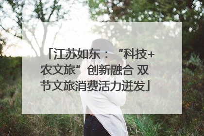 江苏如东：“科技+农文旅”创新融合 双节文旅消费活力迸发