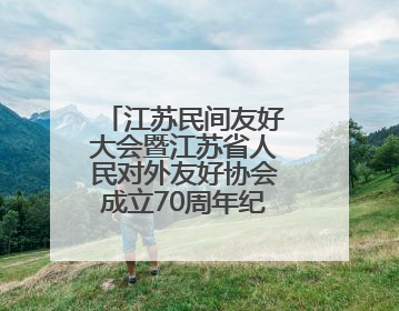 江苏民间友好大会暨江苏省人民对外友好协会成立70周年纪念活动举行