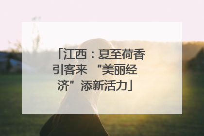 江西：夏至荷香引客来 “美丽经济”添新活力