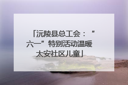 沅陵县总工会：“六一”特别活动温暖太安社区儿童